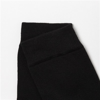 Носки мужские с махровым следом цвет чёрный, размер 27-29